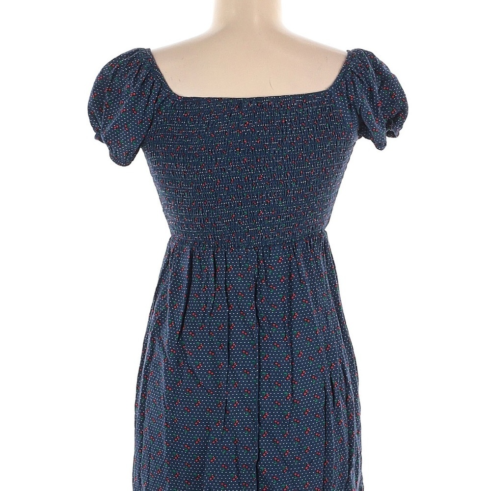 AUW Blue Puff Sleeve Midi Sundress - Picture 6 of 7